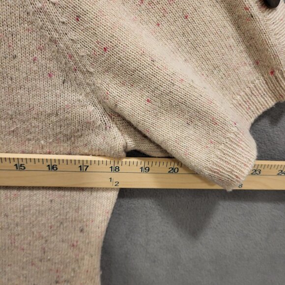 U-Knit Cowl Neck Sweater Women Size Large Petite Short Sleeve Wool Blend Buttons - Picture 6 of 7